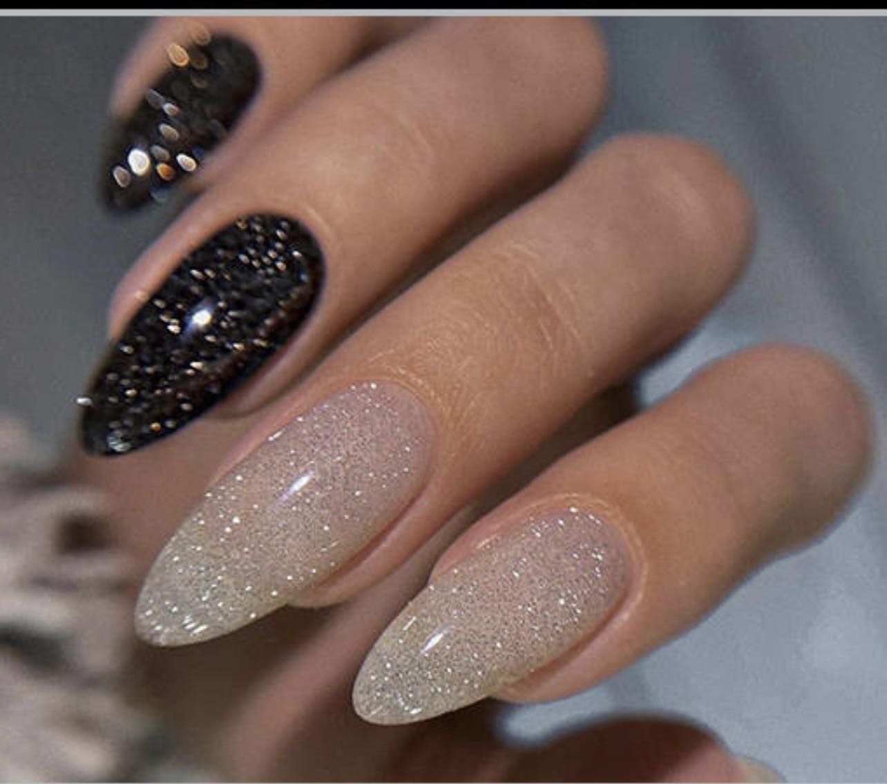 Easy Glam Black Snow Quick Nails